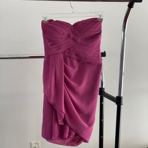 Flirty Magenta Strapless Dress
